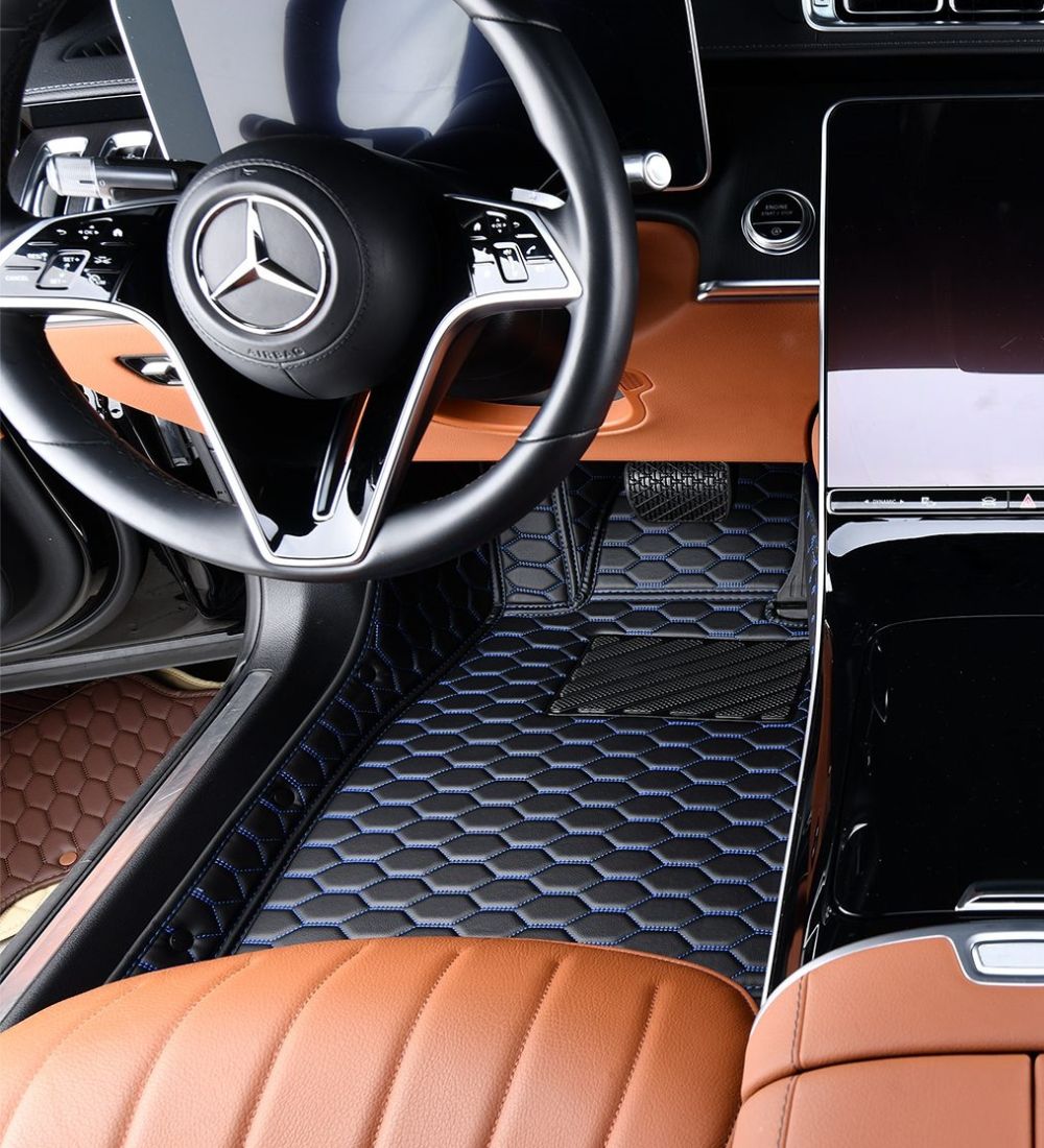 Black with Blue Stitching - Honeycomb Series - Image 3