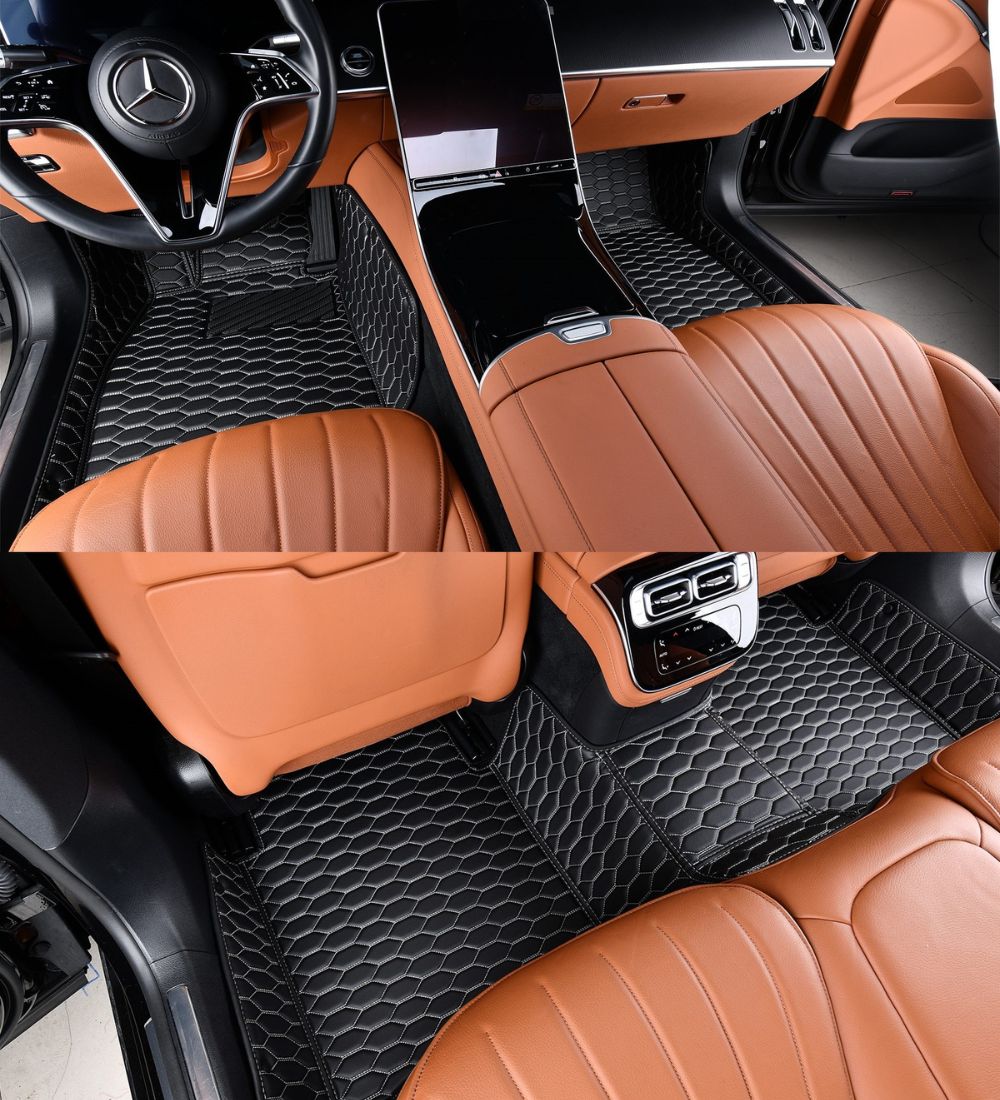 Black with White Stitching - Honeycomb Series