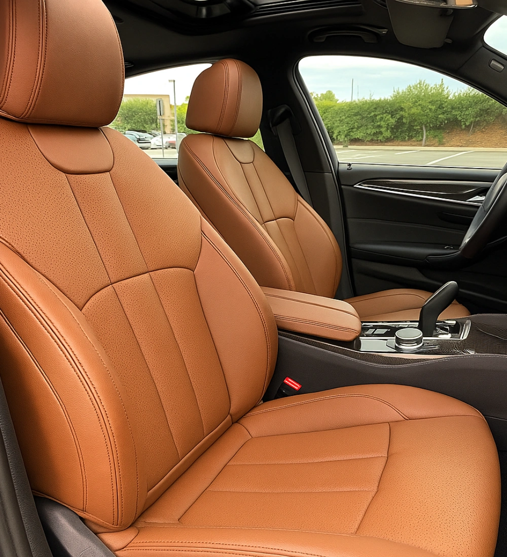 Alternative view of Brown Seat Covers - Genuine Leather