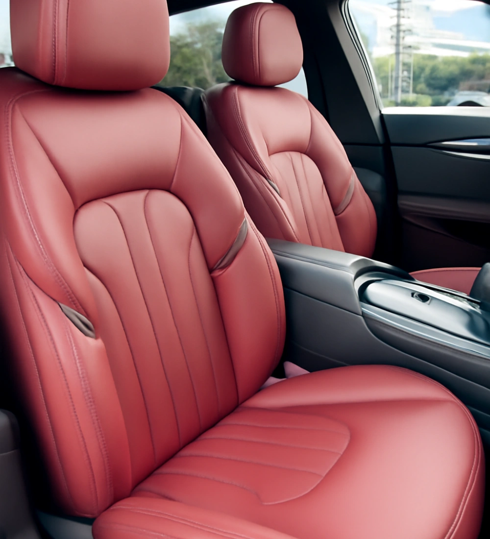 Alternative view of Burgundy Seat Covers - Genuine Leather