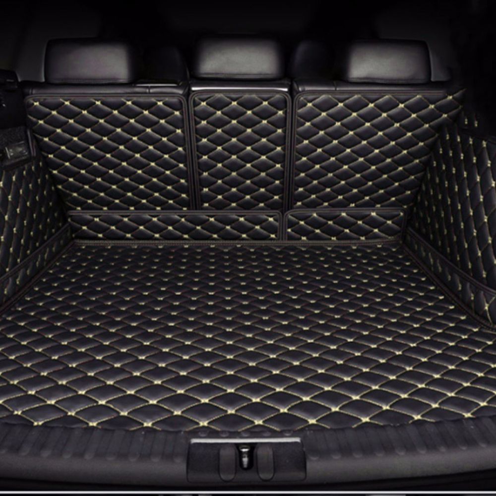 Alternative view of 3D Trunk Mat - Black with Beige Stitching