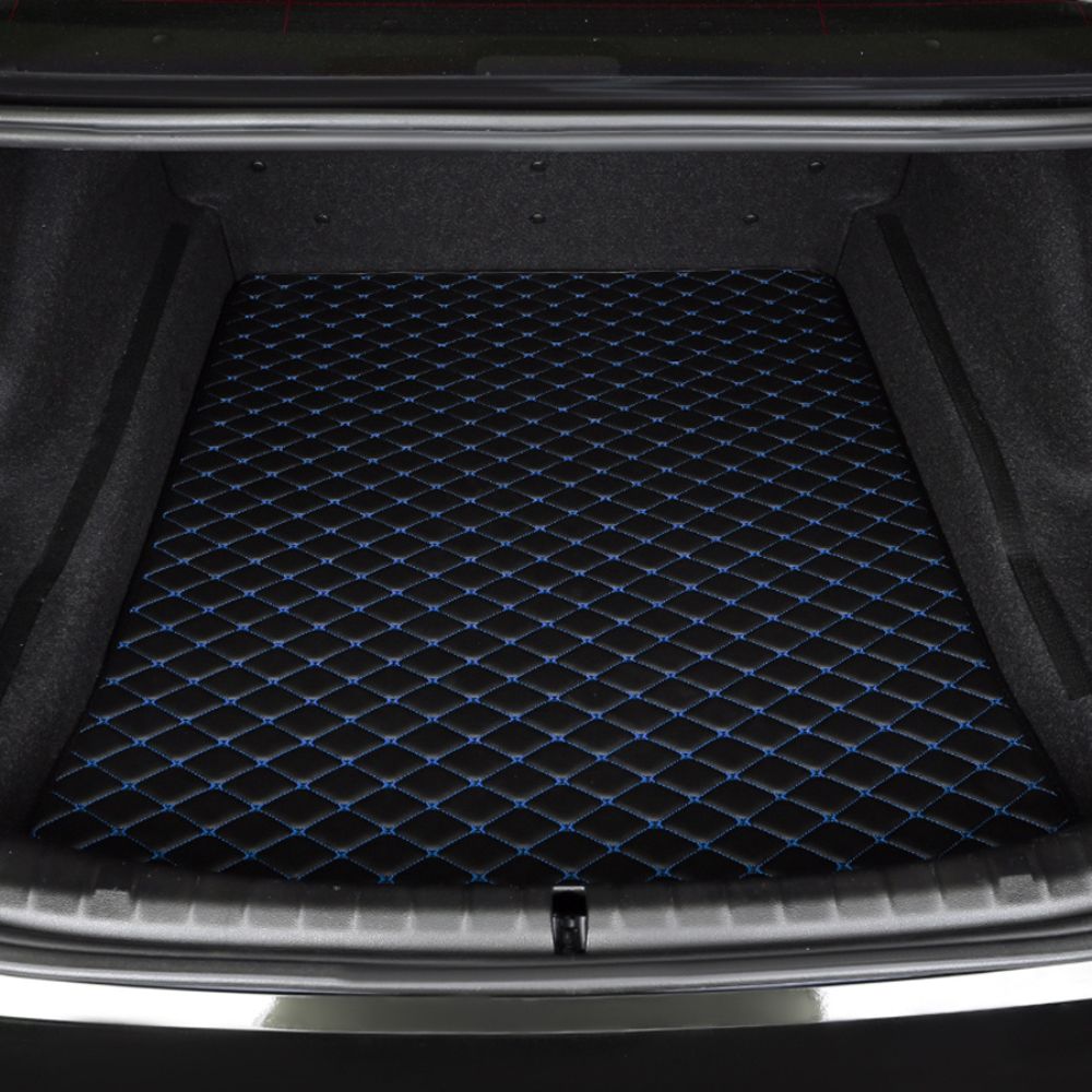 Alternative view of Base Trunk Mat - Black with Blue Stitching