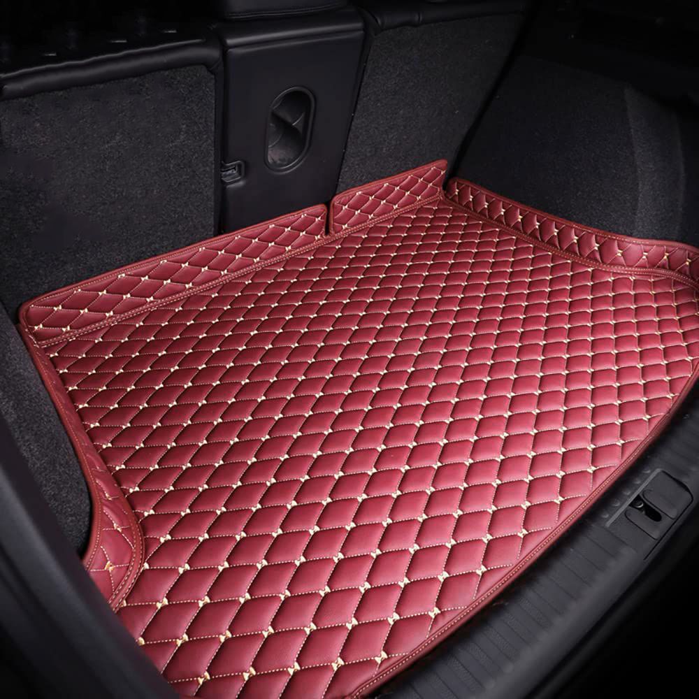 Base Trunk Mat - Crimson with Beige Stitching